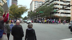 Supporters for, against abortion rally in downtown St. Pete on Roe v. Wade anniversary