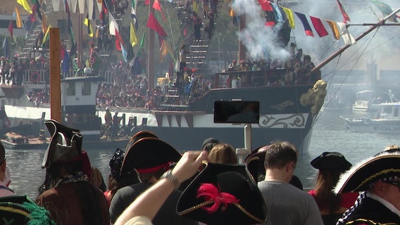 Gasparilla Parade of Pirates in Tampa featured local bands and businesses
