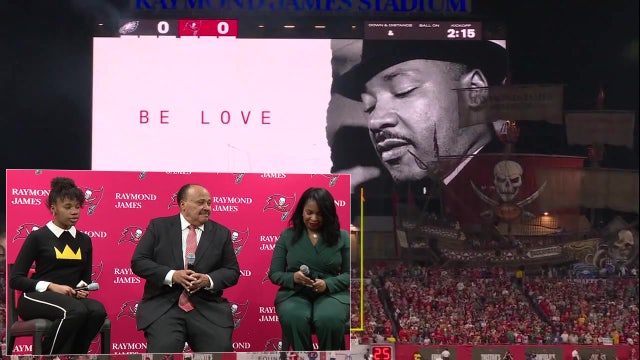 Dr. Martin Luther King Jr.’s family uses Bucs game to share platform on eradicating 'triple evils'