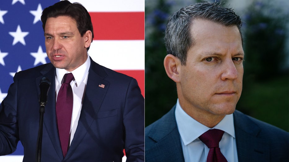 Ron DeSantis and Andrew Warren side-by-side. Credit: Getty images.