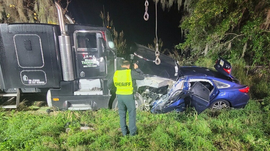 The driver of a semi-truck has been charged with DUI following a fatal crash. Image is courtesy of the Polk County Sheriff's Office.
