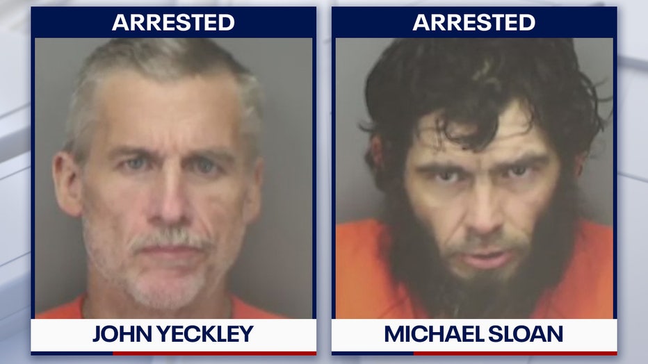 Mugshots of John Yeckley and Michael Sloan courtesy of the Pinellas County Sheriff's Office.