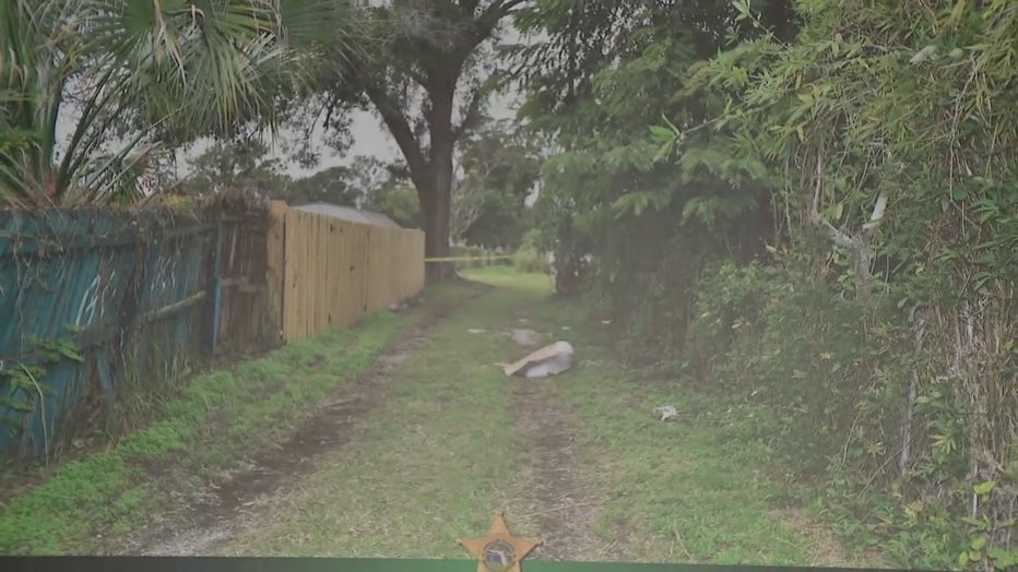 Deputies say they were called to an alley on Monday for reports of a deceased body. Image is courtesy of the Pinellas County Sheriff's Office. 