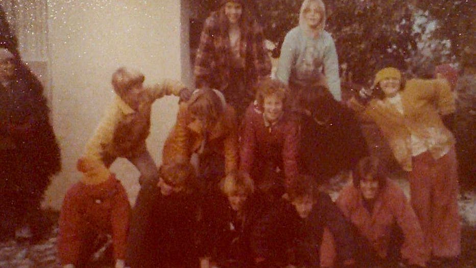 Teens play in the Tampa snow on Jan. 19, 1977. Image is courtesy of Thomas Kaspar.