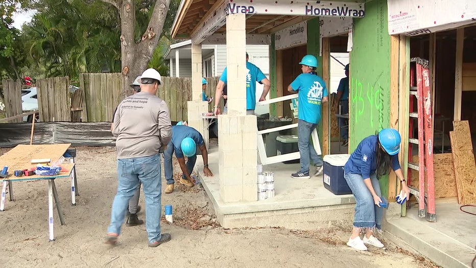 Bay Area CEO's helped build a home for Habitat for Humanity. 