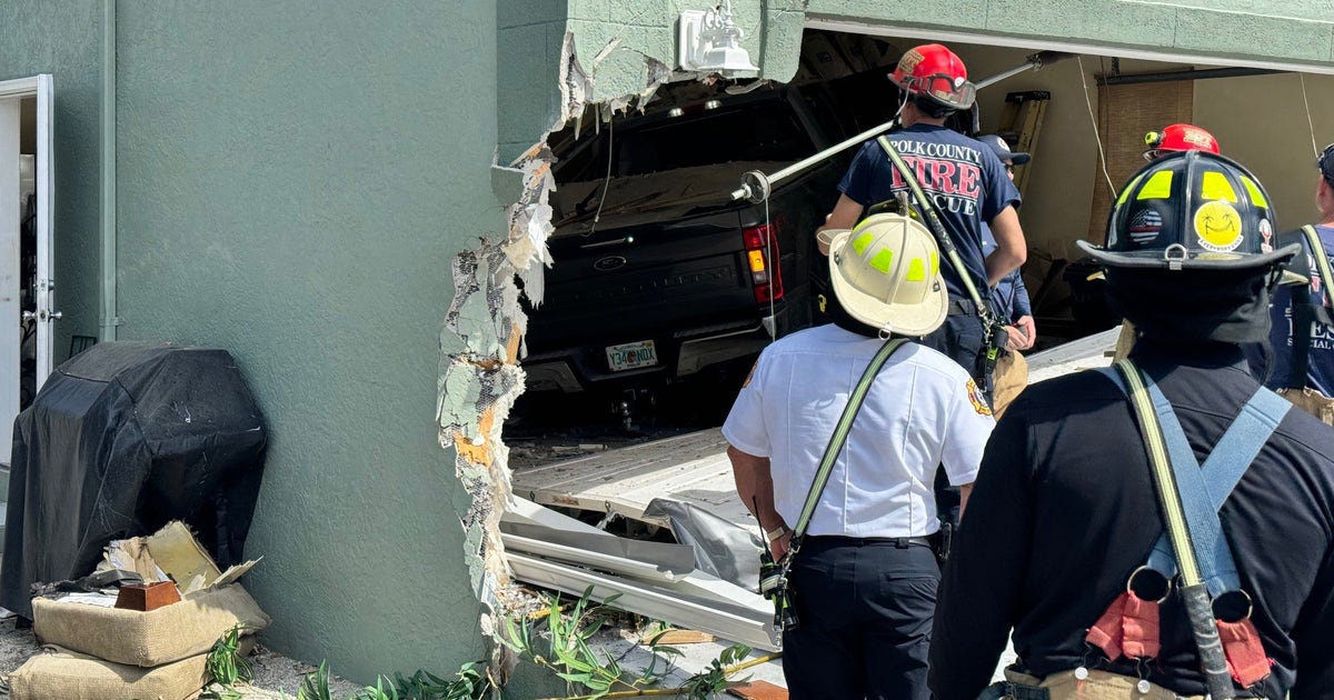 Driver hospitalized after crashing truck through Polk County home | FOX ...