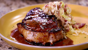 Recipe: Pork Chop with Cabbage & Sherry Reduction from 'Ocean Prime'