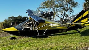 Small plane runs off runway at Clearwater Airpark