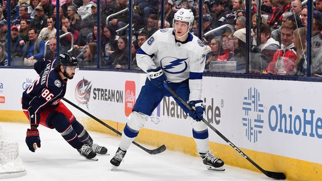 Hagel has goal and 2 assists to help Lightning beat Blue Jackets 4-2