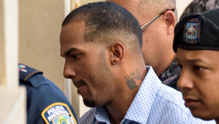 Tampa Bay Rays Dominican baseball shortstop Wander Franco, who faces an accusation of molesting an underage girl, arrives in court under heavy escort in Puerto Plata, in Dominican Republic, on January 5, 2024. The hearing was being held behind closed doors and Franco, 22, who is eligible for the Major League Baseball All-Star Game in the 2023 season, did not make a statement before entering. The baseball player and the mother of the 15-year-old girl were charged with "the crimes of commercial sexual exploitation and money laundering." (Photo by AFP) (Photo by STR/AFP via Getty Images)