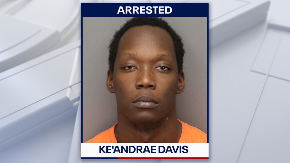 Ke'Andrae Davis mugshot courtesy of the Pinellas County Sheriff's Office. 