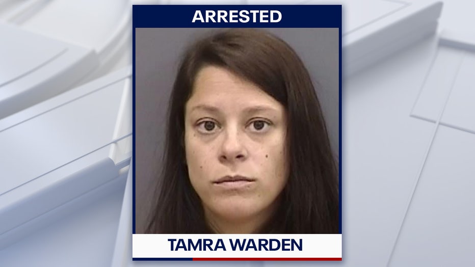 Tamra Warden mugshot courtesy of the Hillsborough County Sheriff's Office. 