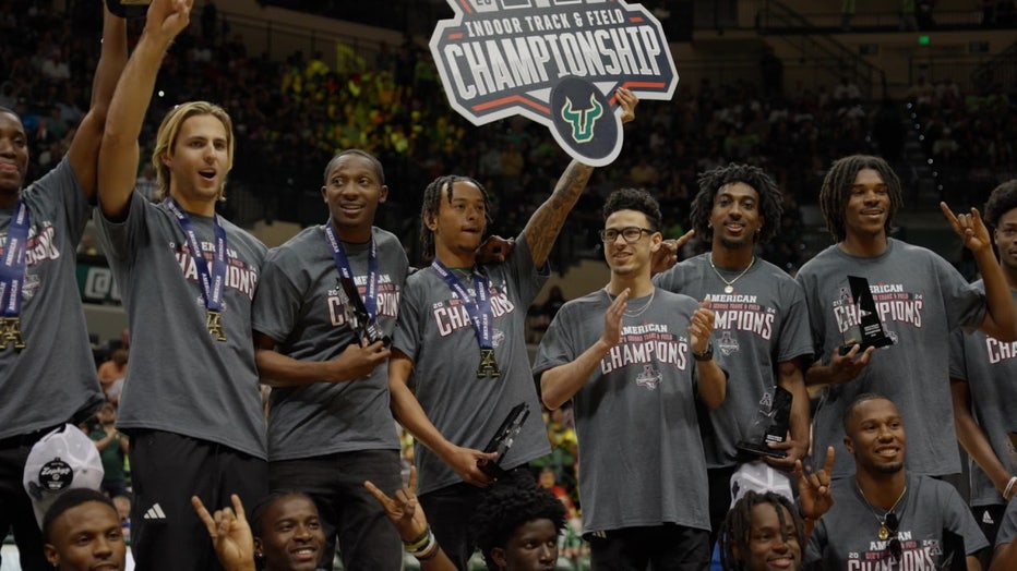 USF celebrates another first championship title for the men s