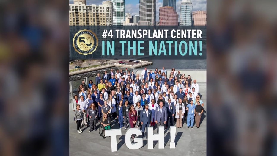 TGH was named NO. 4 in the nation for its transplant center. 