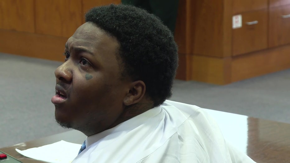Nyquan Priester sits in a Sarasota County courtroom.
