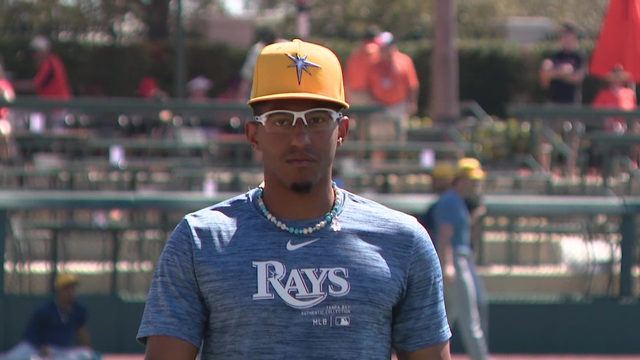 Richie Palacios was traded to the Rays in January.