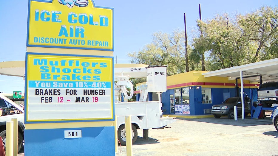 Ice Cold Air Auto Repair in Tampa is hosting a food drive in which customers can receive a free brake pad for bringing in 24 non-perishable food items. 