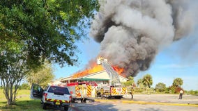 PHOTOS: Lakeland clubhouse engulfed in flames