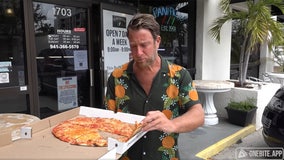Barstool's Dave Portnoy made his way through Tampa Bay area giving pizza reviews