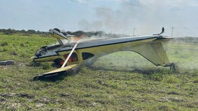 Experimental aircraft bursts into flames after crashing into Polk County field