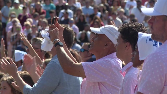 Tony Dungy attends Grace Family Church's Easter services in Raymond James Stadium