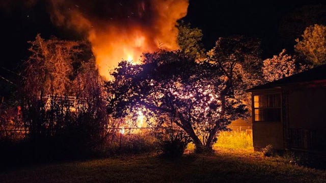 PHOTOS: Hernando County mobile home engulfed in flames, homeowner hospitalized