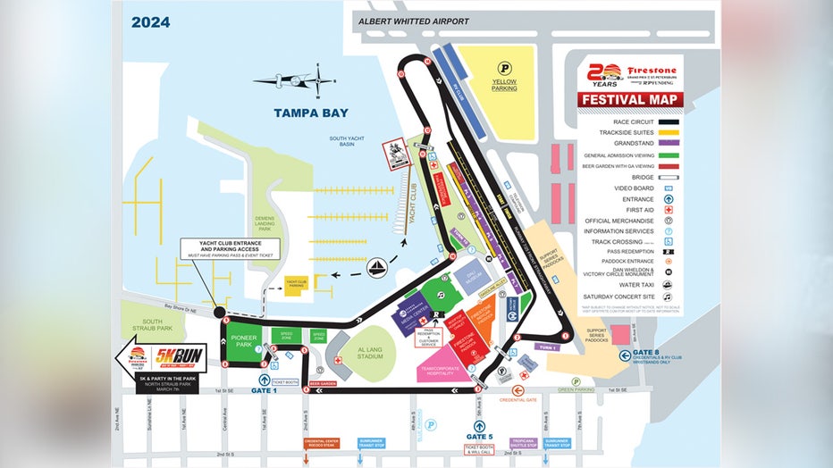 Map of the Firestone Grand Prix of St. Petersburg. Image is courtesy of Firestone Grand Prix of St. Petersburg.