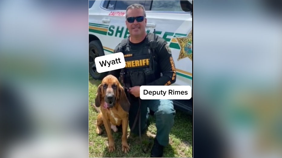 K-9 Wyatt and Deputy Rimes.. Image is courtesy of the Polk County Sheriff's Office. 