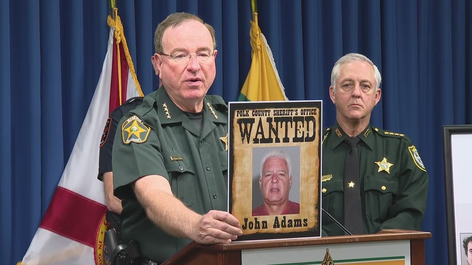 Law enforcement officers are still searching for John Adams.