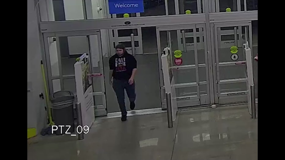 Surveillance video shows Kubai entering the Walmart alone. Image is courtesy of the Polk County Sheriff's Office. 