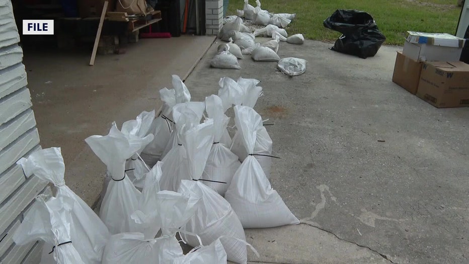 File: Sandbags in Shore Acres. 