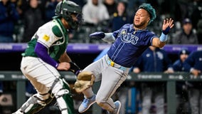Yandy Diaz caps late rally with 2-run single, Rays beat the Rockies 8-6 for 1st road win
