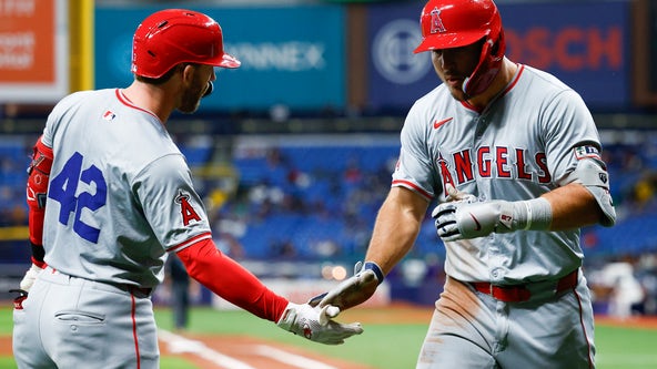 Mike Trout’s 2-run homer highlights 5-run outburst in the 8th as the Angels top Tampa Bay Rays 7-3