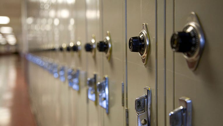 FILE - Rows of lockers in a high school. (Photo by James Leynse/Corbis via Getty Images)