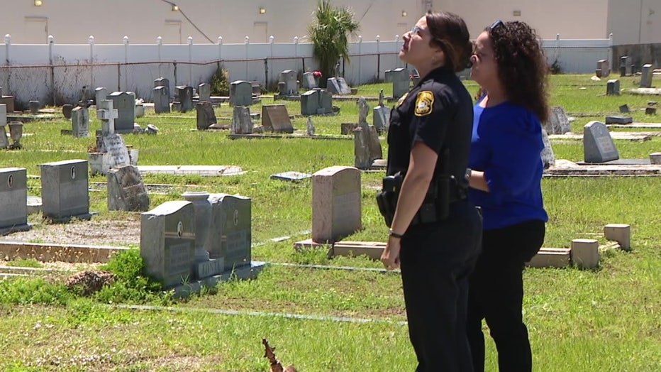 Police are increasing their presence at the cemetery.