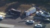 Semi-truck, dump truck collide on I-75 in Sarasota County, causing major traffic delays