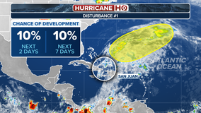 Tropical wave forms in southwest Atlantic 9 days before hurricane season begins