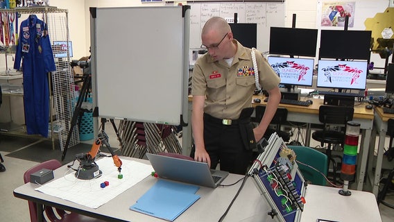 Dunedin High School students learning robotics and drone building during four-year program