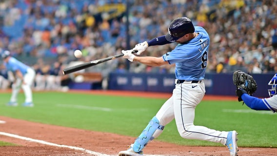 Brandon Lowe hits a 3-run triple as the Tampa Bay Rays stop the Royals' 8-game win streak with a 4-1 victory