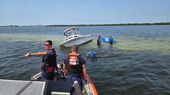 Coast Guard rescues 4 men from sinking boat and injured woman near Tampa Bay