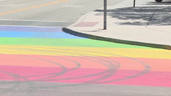 St. Pete rainbow street mural defaced about a week before Pride Month