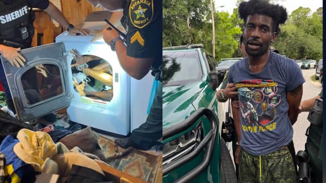 Wanted Florida man reeked of ‘guilt, embarrassment, warm hosiery’ after clothes dryer capture: ECSO