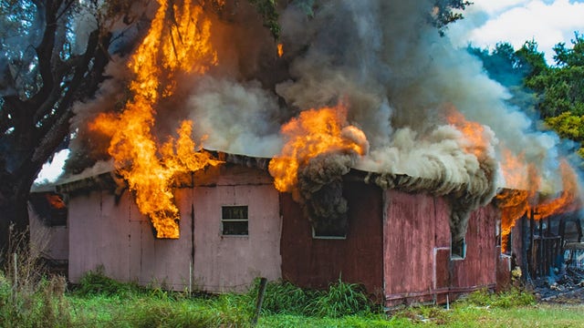 PHOTOS: Fort Meade home engulfed in flames