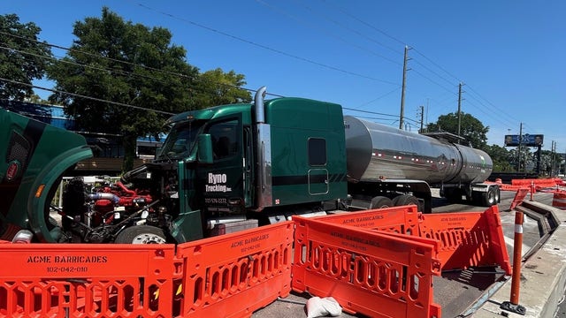 Driver crashes tractor-trailer into construction area on US-19 after falling asleep: FHP