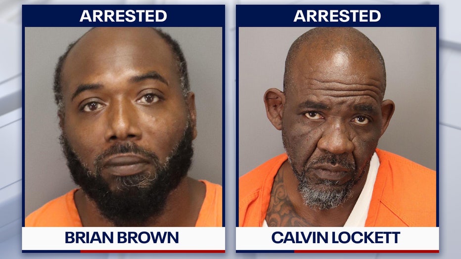 Mugshots of Brian Brown and Calvin Lockett courtesy of the Pinellas County Sheriff's Office. 