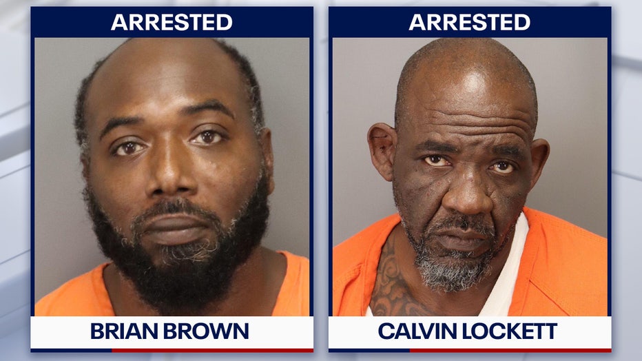 Mugshots of Brian Brown and Calvin Lockett courtesy of the Pinellas County Sheriff's Office.