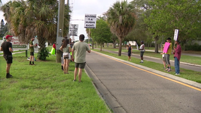 Tenants, activists protest against alleged violations, ‘wrongful’ evictions at townhomes in St. Petersburg