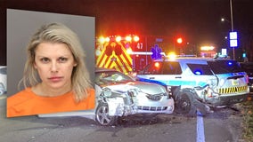 PHOTOS: Driver accused of crashing into police cruiser on Courtney Campbell Causeway charged with DUI