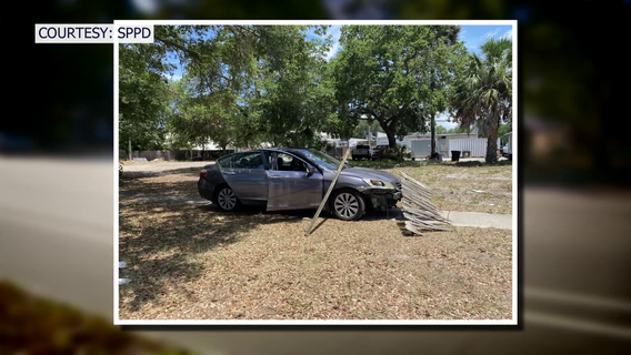 Police officer uses patrol car to stop wrong-way driver in Downtown St. Petersburg
