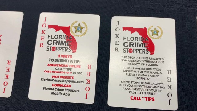 Playing cards with faces and stories of unsolved victims being used to crack cold cases in Florida